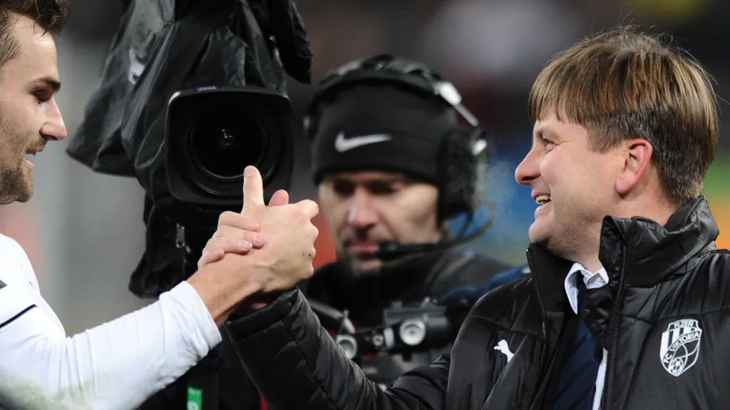 Trenér Dušan Uhrin ml. po zápase