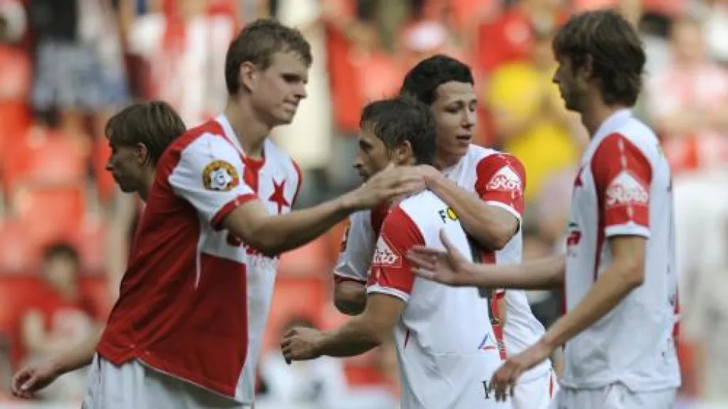 Fotbalisté Slavie Praha