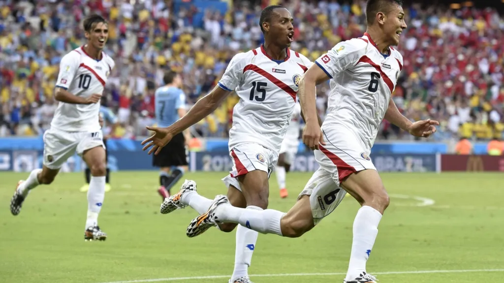 Radost fotbalistů Kostariky