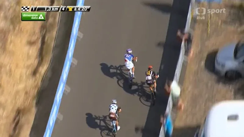 Závěrečné stoupání 14. etapy Tour de France