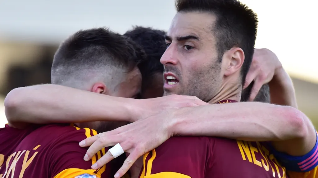 Radost fotbalistů Dukly