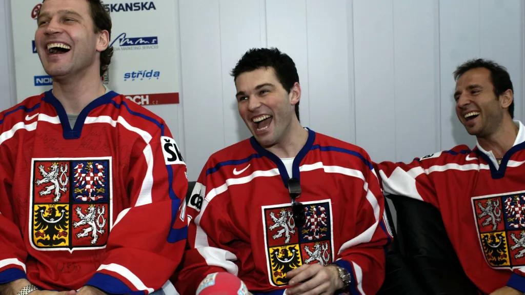 Jiří Šlégr, Jaromír Jágr a Martin Ručinský