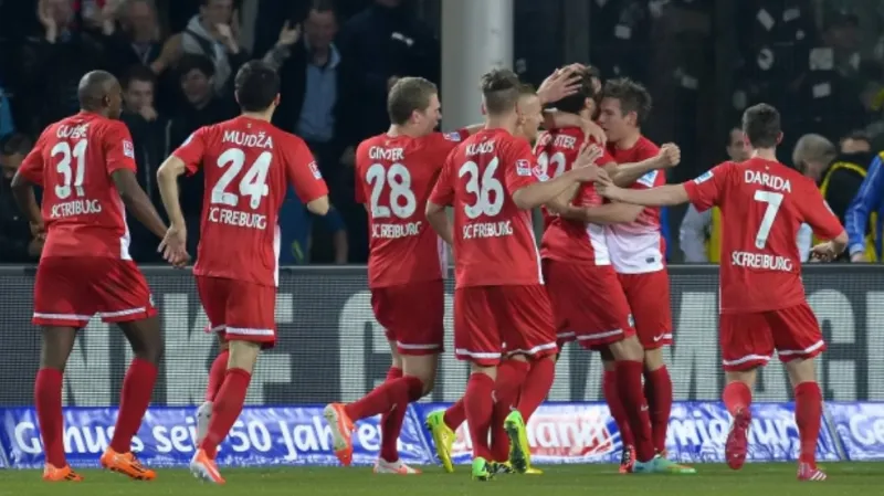 Radost hráčů Freiburgu