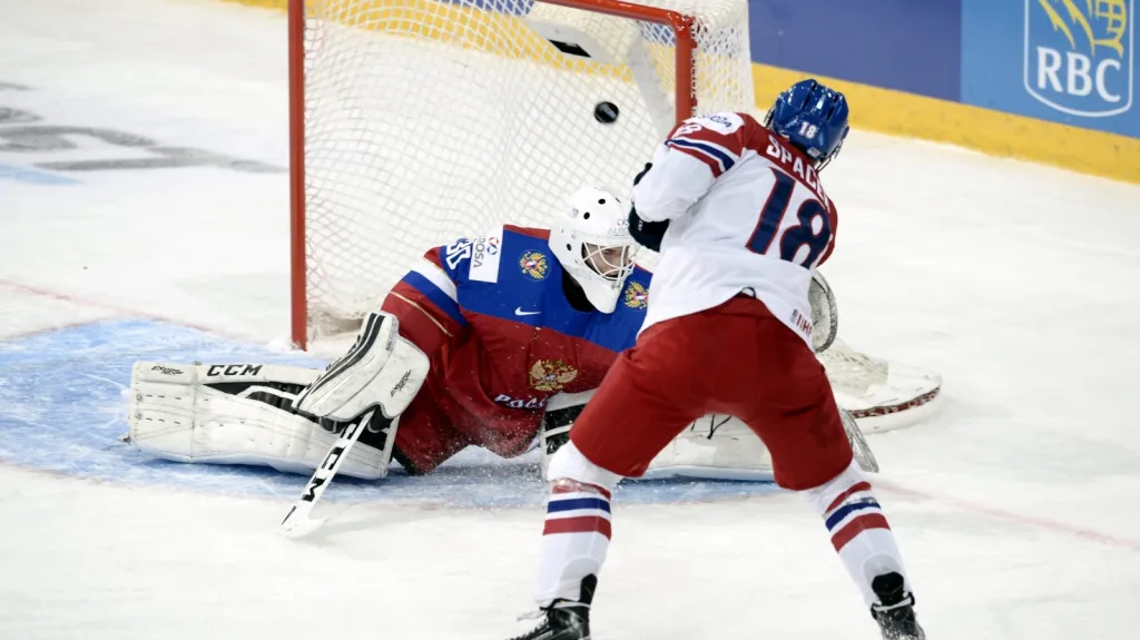 Michael Špaček prostřelil ruského gólmana