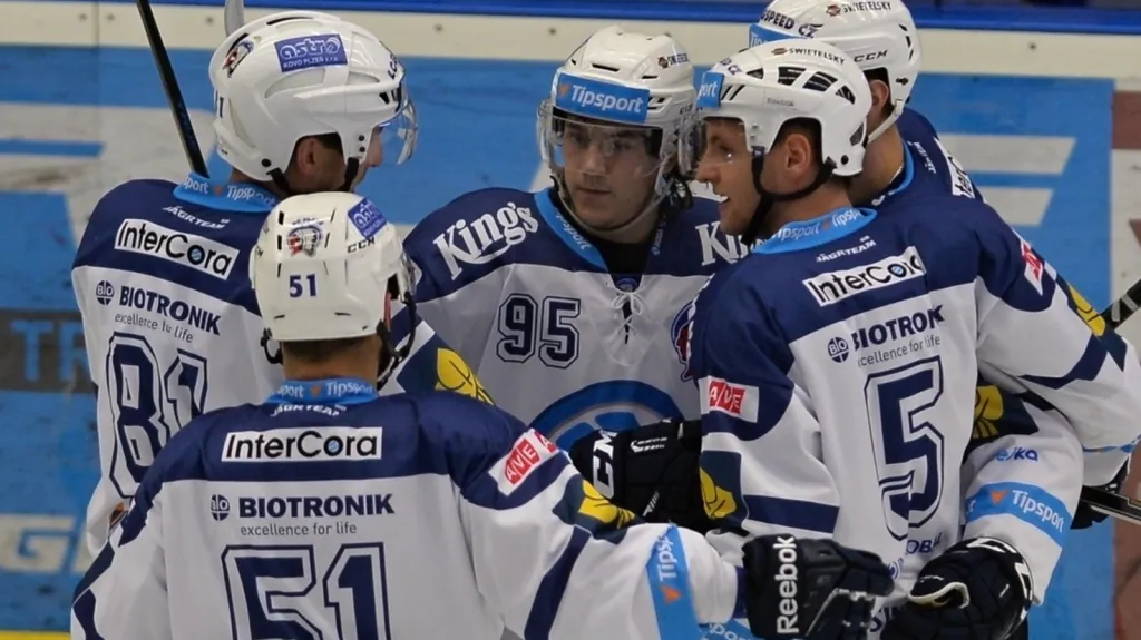 Radost hokejistů Plzně