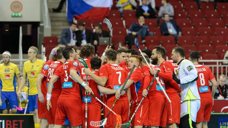 Čeští florbalisté na mistrovství světa v Rize