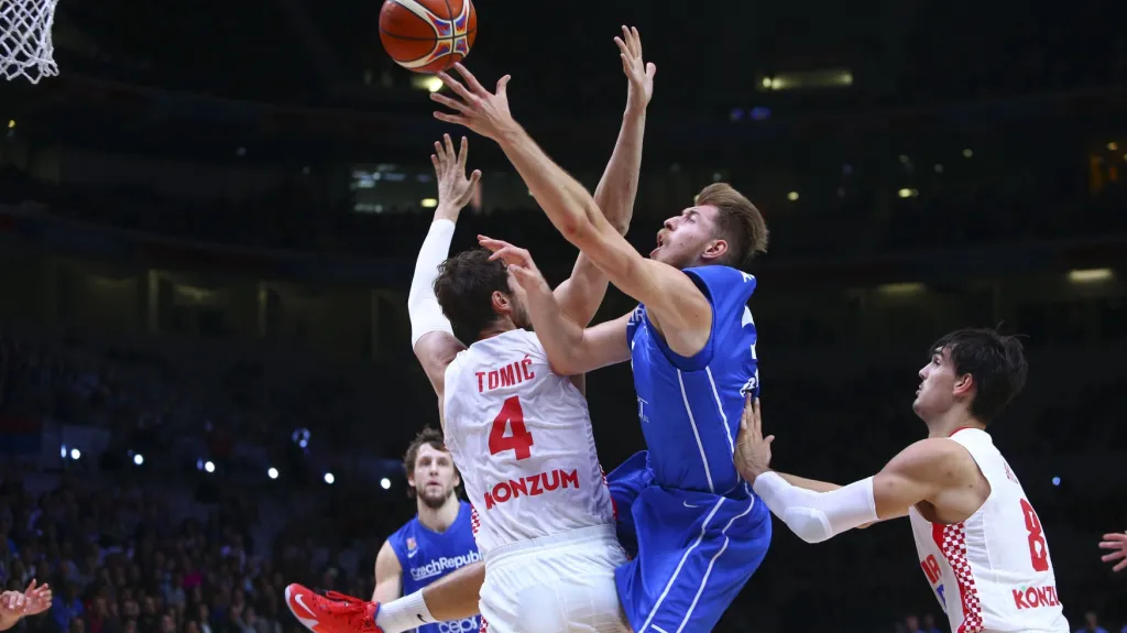 Patrik Auda v utkání proti Chorvatsku