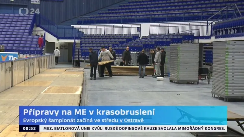 Přípravy na krasobruslařské ME v Ostravě vrcholí