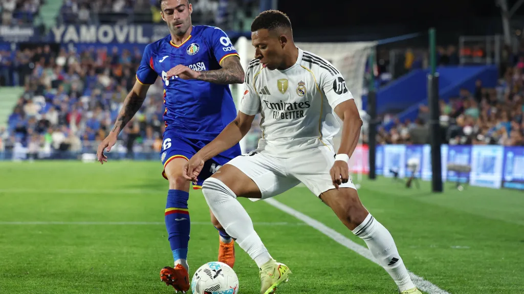 Kylian Mbappé z Realu v zápase s Getafe