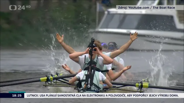 Čech Mahler slavil vítězství s osmiveslicí Cambridge