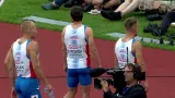 Rozběh české štafety mužů na 4x100 metrů