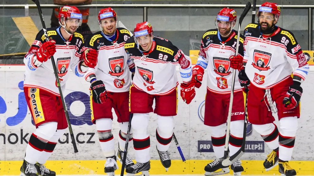 Radost hokejistů Hradce Králové