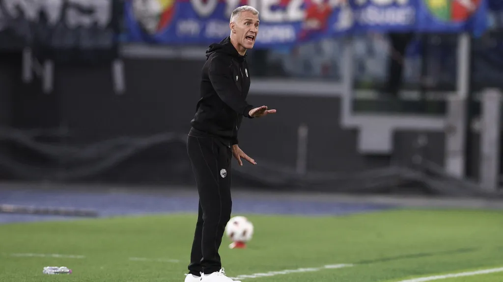 Trenér Plzně Martin Hyský na Stadio Olimpico