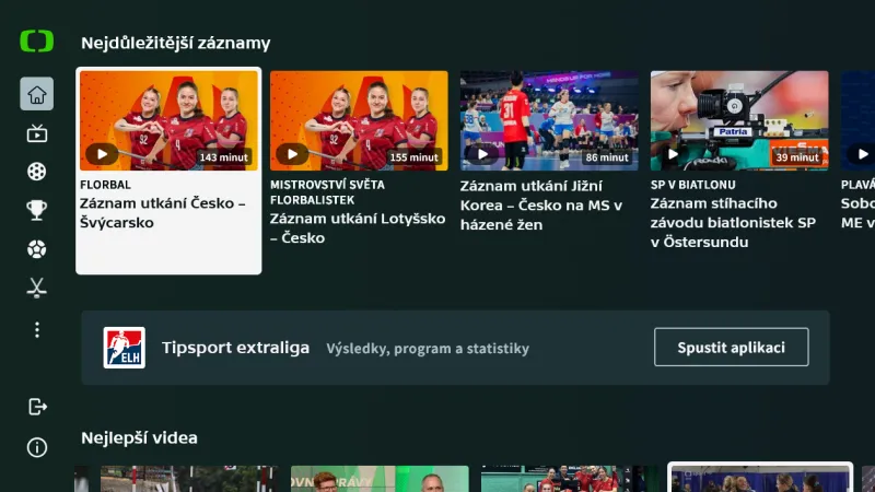 Nejdůležitější záznamy i odkaz na aplikaci Tipsport extraliga