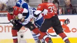 Bitka během zápasu Toronto - Ottawa