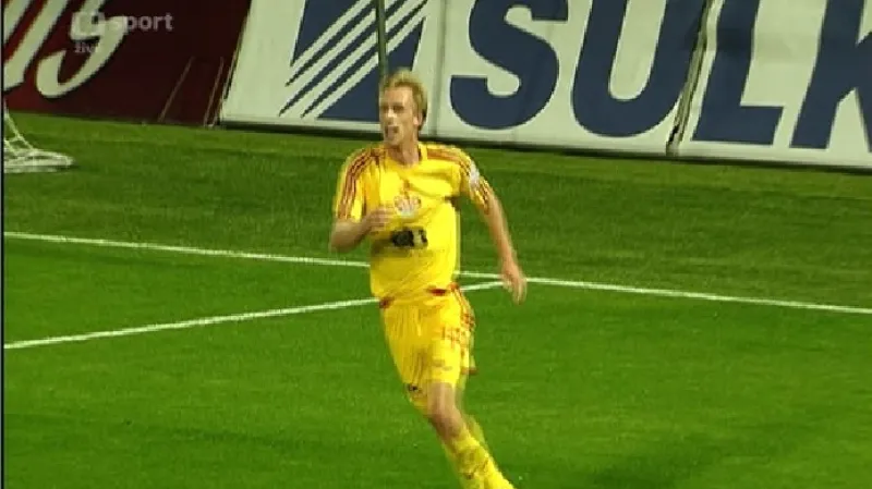 Bergerův gól na 0:1 (16. min.)