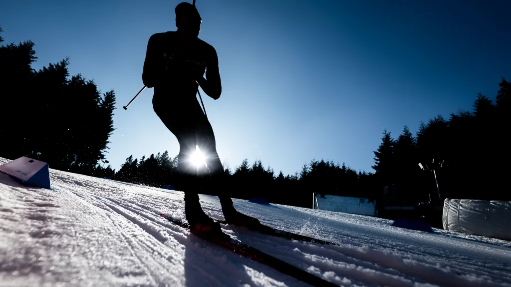 Trénink českých biatlonistů