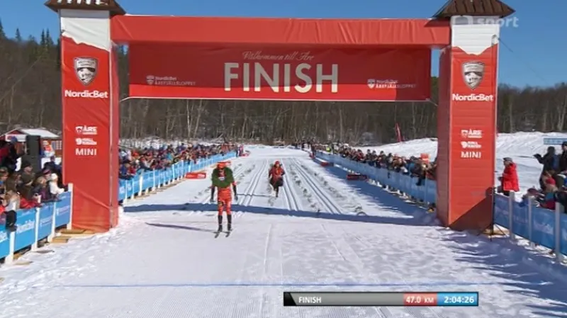 Závěr Årefjällsloppetu a celé série Ski Classics
