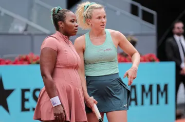 Kateřina Siniaková s Taylor Townsendovou ve finále turnaje v Miami