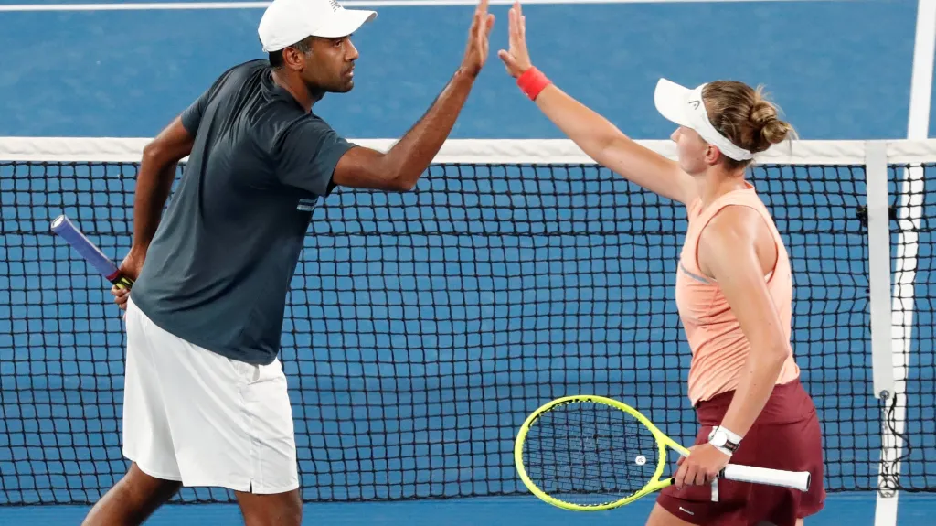 Rajeev Ram a Barbora Krejčíková ve finále mixu na Australian Open