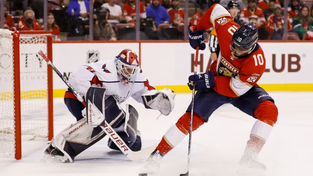 Vítek Vaněček v utkání s Floridou