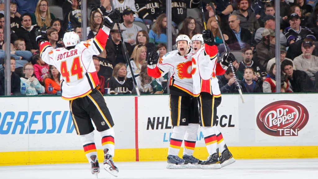 Slavící hráči Calgary