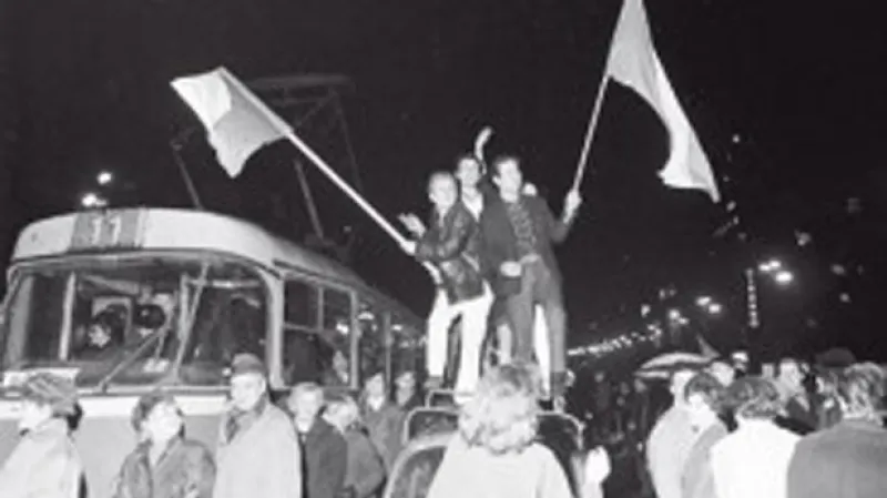 Oslavy vítězství československých hokejistů nad SSSR v roce 1969