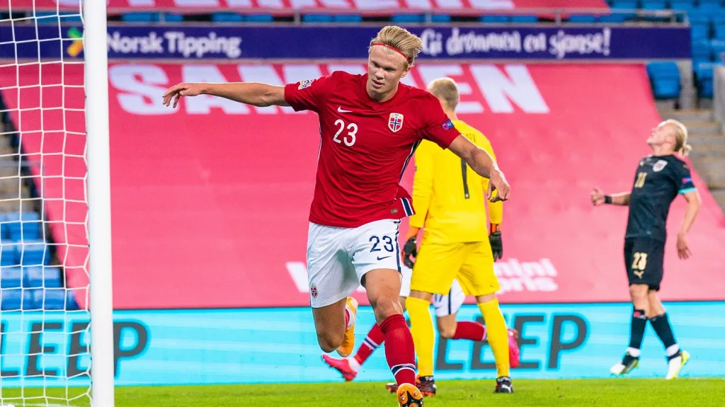Erling Haaland se raduje z branky