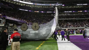 Vikingské motivy Minnesoty jsou na stadionu vidět všude