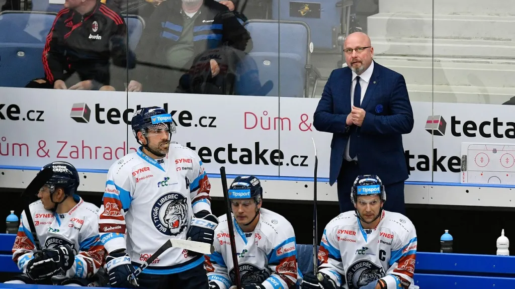 Lavička hokejistů Liberce