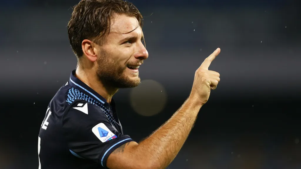 Ciro Immobile z Lazia oslavuje gól v Serii A