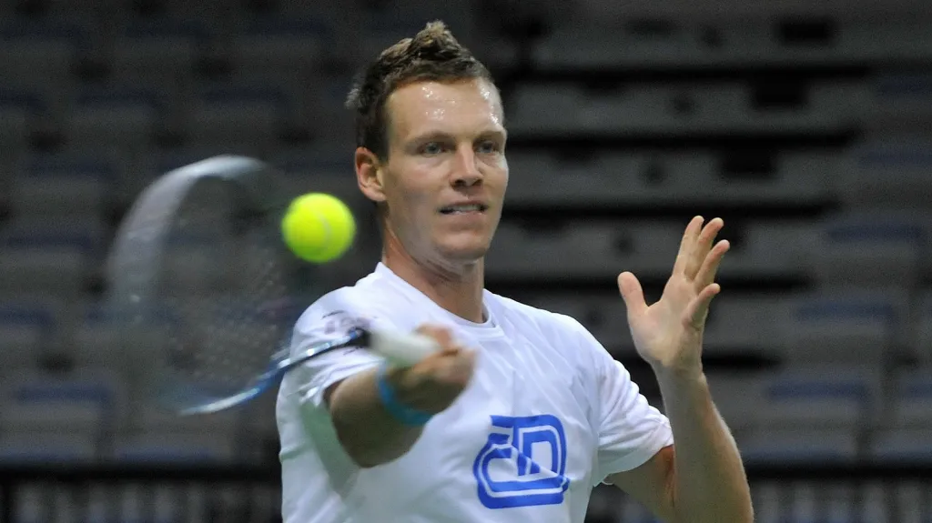Tomáš Berdych při tréninku