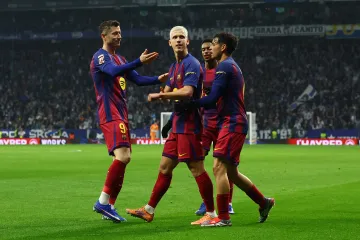 Slavící hráči Barcelony