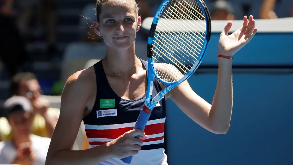 Karolína Plíšková se raduje z postupu do 3. kola AO