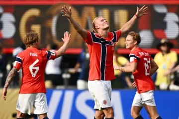 Erling Haaland se raduje z branky