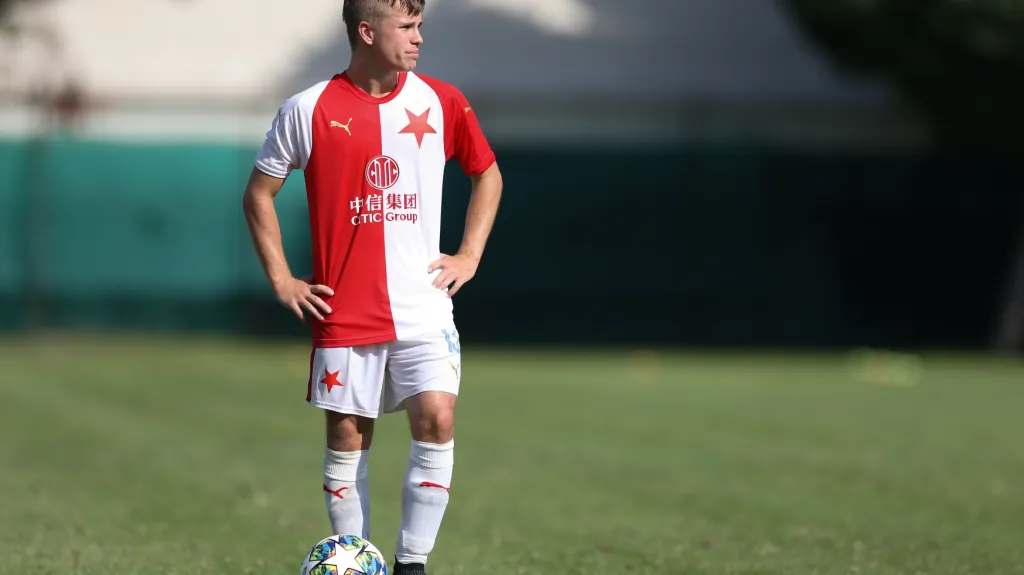 Martin Douděra z mládežnického výběru Slavie