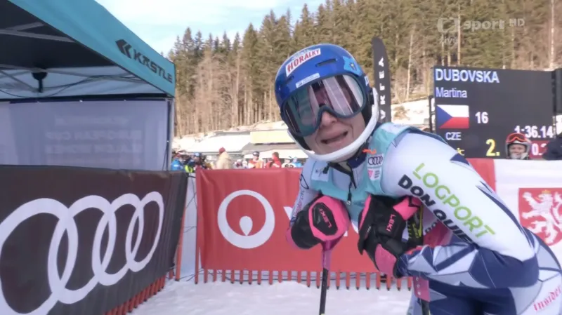 Závěr druhého kola slalomu a ohlasy Martiny Dubovské