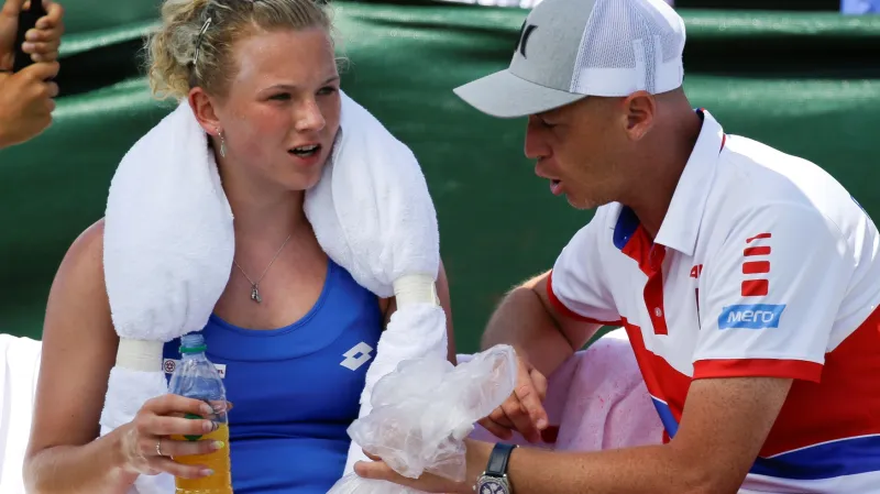 Kateřina Siniaková s Petrem Pálou