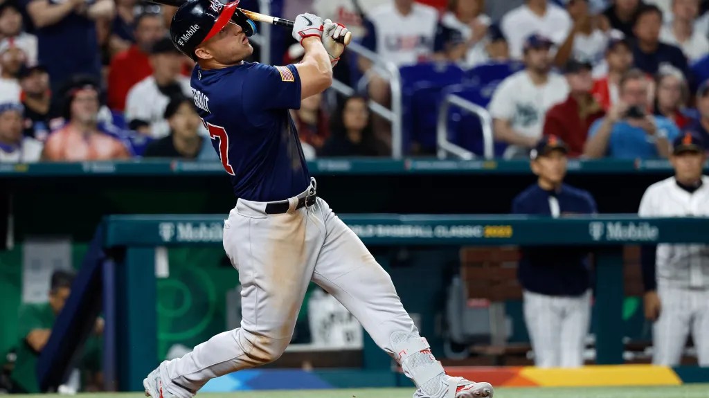 Americký hvězdný baseballista Mike Trout