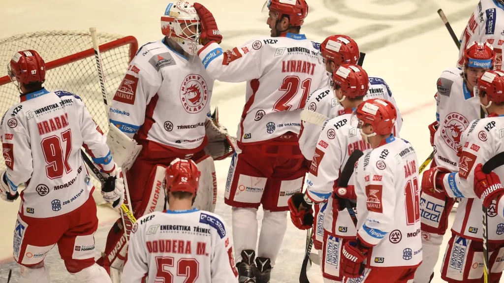 Radost hokejistů Třince