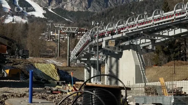 V Cortině d’Ampezzo se nestihne dokončit lanovka spojující město se sportovišti