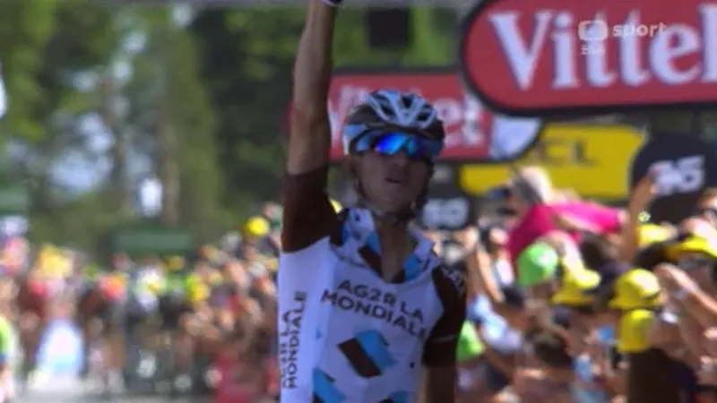 Závěrečné stoupání na Mur de Bretagne