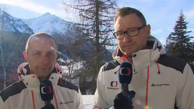 Roman Dostál a Petr Kubásek před závěrem MS v biatlonu