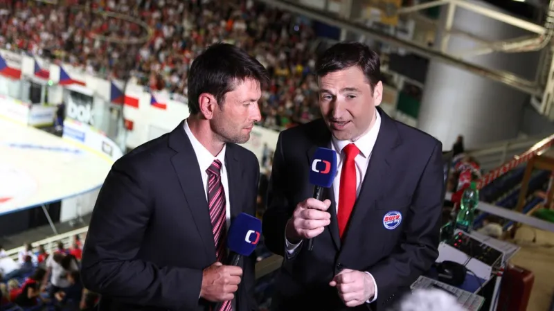 Živý vstup o přestávce hokejového zápasu