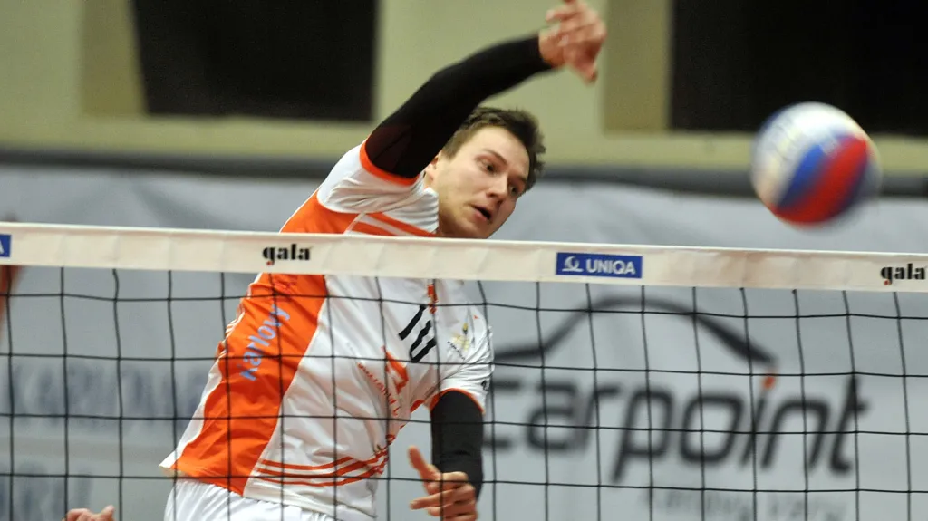 Michal Koláček v dresu Karlovarska