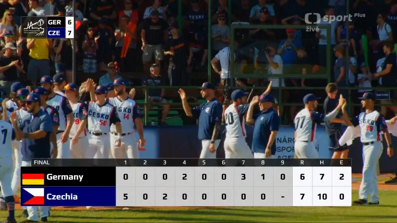Rozhodující strikeout v utkání Česko – Německo