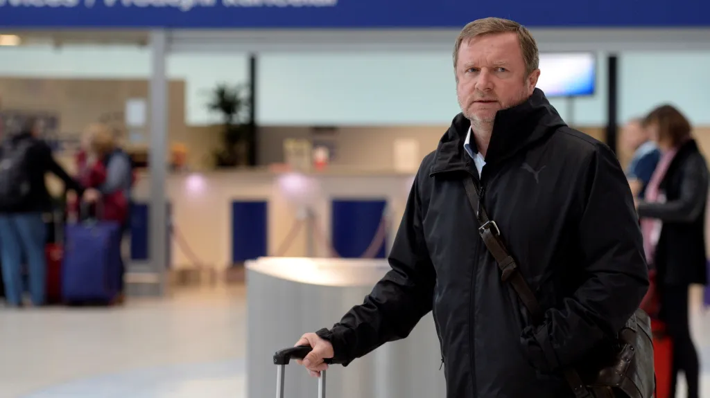Trenér fotbalistů Plzně Pavel Vrba před odletem do Říma