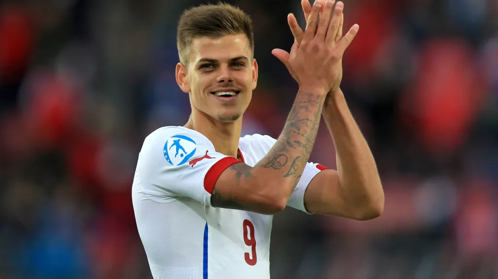 Jan Kliment v dresu české jednadvacítky