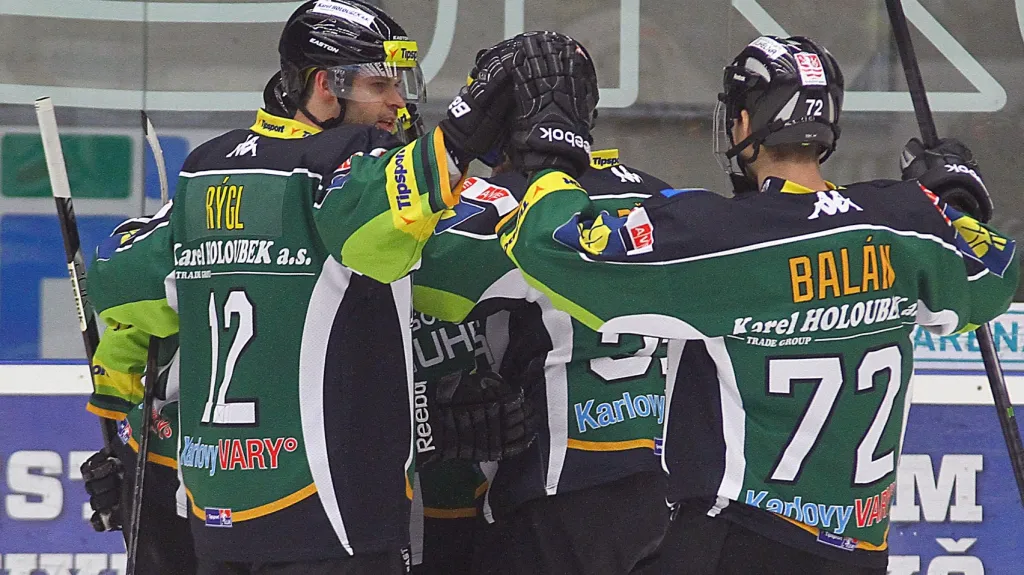 Radost hokejistů Karlových Varů
