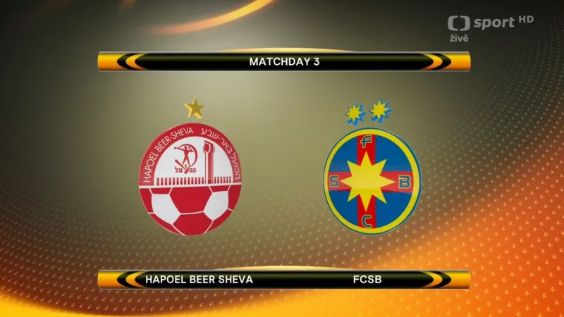 Sestřih utkání Hapoel Beer Ševa - FCSB